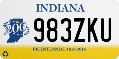 IN license plate 983ZKU