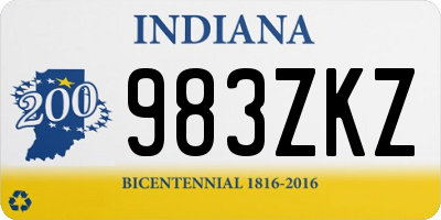 IN license plate 983ZKZ