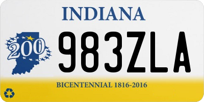 IN license plate 983ZLA