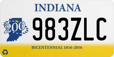 IN license plate 983ZLC