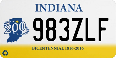 IN license plate 983ZLF