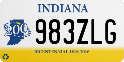 IN license plate 983ZLG