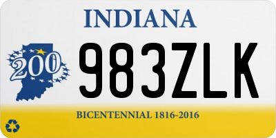 IN license plate 983ZLK