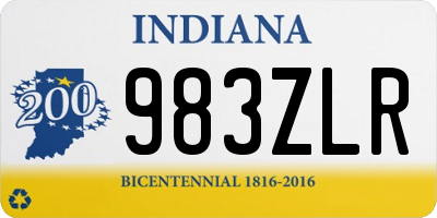 IN license plate 983ZLR