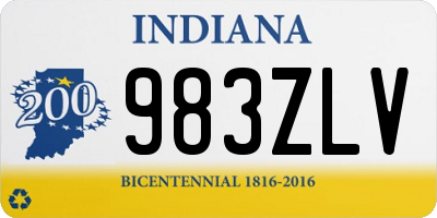 IN license plate 983ZLV