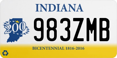 IN license plate 983ZMB