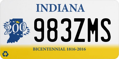 IN license plate 983ZMS