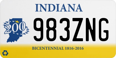 IN license plate 983ZNG