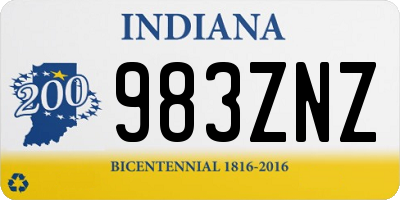 IN license plate 983ZNZ