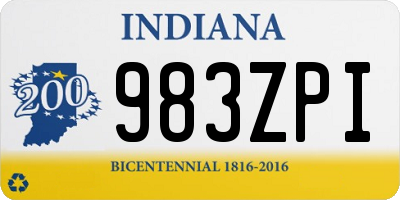 IN license plate 983ZPI