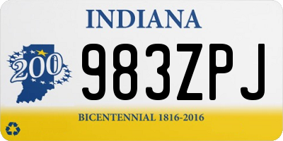 IN license plate 983ZPJ