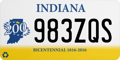 IN license plate 983ZQS