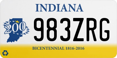 IN license plate 983ZRG