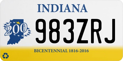 IN license plate 983ZRJ