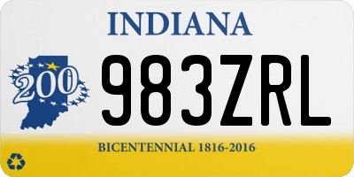 IN license plate 983ZRL