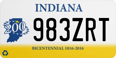 IN license plate 983ZRT