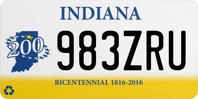 IN license plate 983ZRU