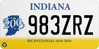 IN license plate 983ZRZ