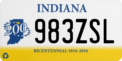 IN license plate 983ZSL