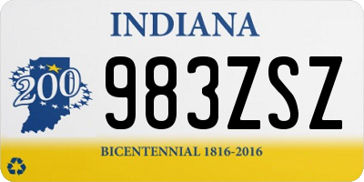 IN license plate 983ZSZ