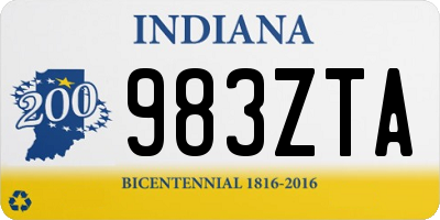 IN license plate 983ZTA