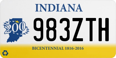 IN license plate 983ZTH