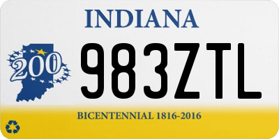IN license plate 983ZTL