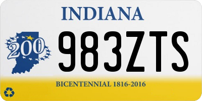 IN license plate 983ZTS