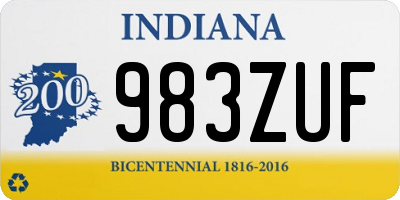 IN license plate 983ZUF