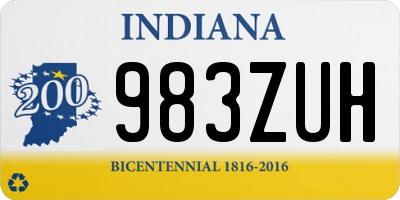 IN license plate 983ZUH