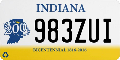 IN license plate 983ZUI