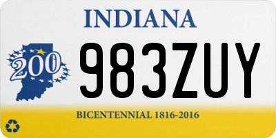 IN license plate 983ZUY