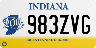 IN license plate 983ZVG