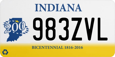 IN license plate 983ZVL