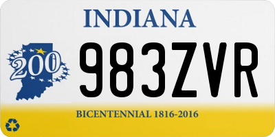 IN license plate 983ZVR