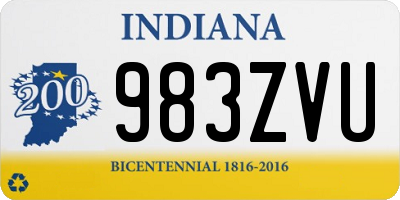 IN license plate 983ZVU