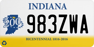 IN license plate 983ZWA