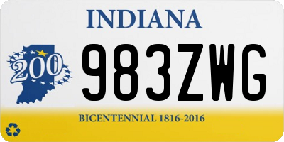 IN license plate 983ZWG