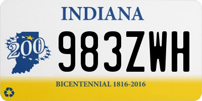 IN license plate 983ZWH