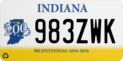 IN license plate 983ZWK