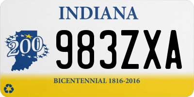 IN license plate 983ZXA
