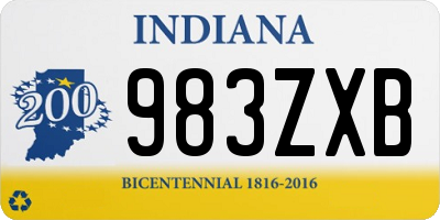 IN license plate 983ZXB