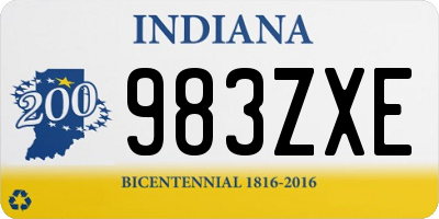 IN license plate 983ZXE