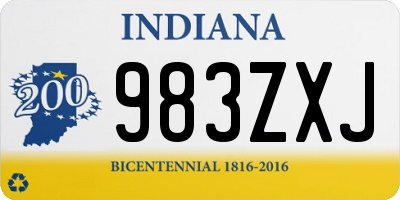 IN license plate 983ZXJ