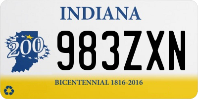 IN license plate 983ZXN