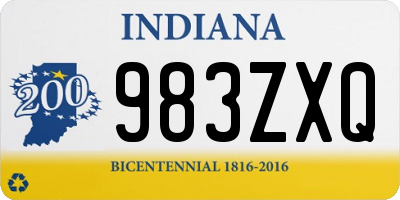 IN license plate 983ZXQ