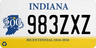 IN license plate 983ZXZ