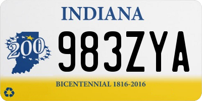 IN license plate 983ZYA