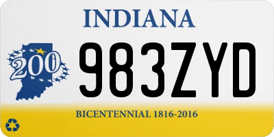 IN license plate 983ZYD