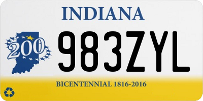 IN license plate 983ZYL